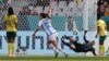 Argentina's Sophia Braun celebrates as she scores her team's first goal during the Women's World Cup Group G soccer match between Argentina and South Africa in Dunedin, New Zealand, July 28, 2023.