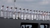 FILE - Chinese navy sailors stand in formation on board the naval training ship Qi Jiguang, as it docks at Manila's port, Philippines, June 14, 2023. Russia just concluded joint exercises with China's sea forces in the Sea of Japan, the Russian defense ministry announced Sunday.