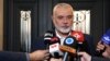 Ảnh do Bộ Ngoại giao Iran cung cấp vào ngày 20/12/2023 cho thấy lãnh đạo Hamas, Ismail Haniyeh, đang trả lời các nhà báo tại Doha.