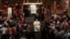 Pope Francis greets the faithful as he leaves after leading evening prayer with members of the clergy at the Mosteiro dos Jeronimos (Jeronimos Monastery) during his trip to Portugal on World Youth Day, in Lisbon, Aug. 2, 2023. 