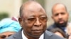Niger Prime Minister Ouhoumoudou Mahamadou speaks with the press outside Niger's embassy, in Paris on Aug. 5, 2023.