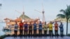 အင်ဒိုနီးရှားနိုင်ငံ Labuan Bajo မှာကျင်းပတဲ့ ၄၂ကြိမ်မြောက် အာဆီယံထိပ်သီးအစည်းအဝေးအတွင်း အာဆီယံအဖွဲ့ဝင်နိုင်ငံခေါင်းဆောင်တွေကို တွေ့ရစဉ် (မေ ၁၁၊ ၂၀၂၃)
