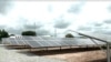 Image from video shows bank of solar panels in Abuja, Nigeria, August 5, 2023, after the World Bank announces plans to help fund construction of 1,000 mini solar power grids in Nigeria.