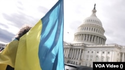 Активісти мітингують на підтримку України перед Конгресом США, Вашингтон, Середа, 10 січеня, 2024 р.