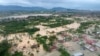 Kawasan pemukiman yang terdampak banjir akibat hujan lebat di Padang, Sumatera Barat, 8 Maret 2024. (Antara Foto/Iggoy el Fitra/ via REUTERS)