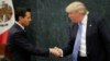 U.S. Republican presidential nominee Donald Trump and Mexico's President Enrique Pena Nieto shake hands at a press conference at the Los Pinos residence in Mexico City, Mexico, Aug. 31, 2016.