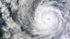 NASA satellite image shows Typhoon Vongfong in the western Pacific Ocean. Typhoon Vongfong is rapidly intensifying and is a dangerous threat to Japan this weekend, Oct. 8, 2014.
