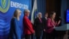 Kim Budil, drejtorja e laboratorit në Kaliforni duke iu përgjigjur pyetjeve gjatë konferencës për shtyp (13 dhjetor 2022)