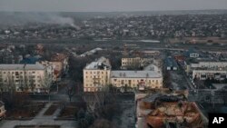 Tymi nga goditjet e forcave ruse në qytetin Bakhmut (9 dhjetor 2022)