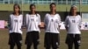 Afghan players at the South Asian Football Federation Championship in Islamabad. (Ayaz Gul/VOA)