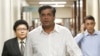 FILE - India envoy to Pakistan T.C.A. Raghavan, center, brushed aside Islamabad’s claims that rapid increases in its atomic arsenal are serving as a deterrent to another war between the rival nations, April 8, 2015.