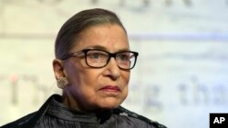 FILE - Supreme Court Justices Ruth Bader Ginsburg is pictured at the Smithsonian Museum of American History in Washington, June 1, 2016. 