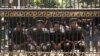 Members of the riot police in front of the parliament building in Cairo, July 10, 2012. 