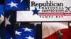 Republican National Committee Chairman Reince Priebus unveils the stage for the upcoming Republican National Convention in Tampa, Florida August 20, 2012. 