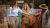 US First Lady Visits Kenyan Orphans and Elephants