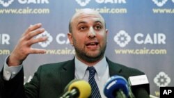 FILE - Attorney Gadeir Abbas speaks during a news conference at the Council on American-Islamic Relations (CAIR) in Washington, Jan. 30, 2017. CAIR has challenged the constitutionality of the U.S. government's terrorist watchlist.