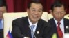 Cambodian Prime Minister Hun Sen spoke to the lower house of parliament in a nationally televised speech Thursday, Aug. 9, 2012, that was mandatory viewing for civil servants.
