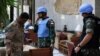 Members of the UN Supervision Mission in Syria in Damascus