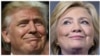 Republican presidential nominee Donald Trump (R) and Democratic presidential nominee Hillary Clinton (L)