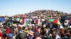 Striking miners evicted from company housing at a gold mine occupy a hill near the mine in Carltonville, west of Johannesburg October 2, 2012.