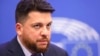 Leonid Volkov, mantan kepala staf tim kampanye Alexei Navalny, hadir dalam sebuah acara di Parlemen Eropa di Strasbourg, Prancis, pada 15 Desember 2021. (Foto: AP/Jean-Francois Badias)
