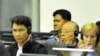"Brother Number Two" Nuon Chea (4th L) and former Khmer Rouge foreign minister Ieng Sary (2nd R) sit at the Extraordinary Chambers in the Courts of Cambodia (ECCC) on the outskirts of Phnom Penh June 29, 2011. The four most senior surviving members of Cam