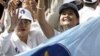 Sam Rainsy, leader of an opposition party, sits down for an interview with VOA Khmer, file photo. 
