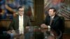 Opposition leaders Sam Rainsy and Kem Sokha in VOA Studio In Washington, DC.