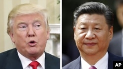  美国总统川普(左), 中国国家主席习近平 