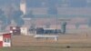An unmanned aerial vehicle maneuvers on the runway after it landed at the Incirlik Air Base, on the outskirts of the city of Adana, southern Turkey, July 30, 2015. 