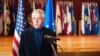 FILE - Secretary of Defense Chuck Hagel addresses the media during his visit to Minot Air Force Base, N.D., Nov. 14, 2014.