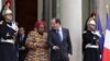 African Union Commission Chairperson Nkosazana Dlamini-Zuma, left, with French President Francois Hollande, Elysee Palace, Paris, Nov. 14, 2012.