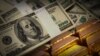 US currency dollars gold money